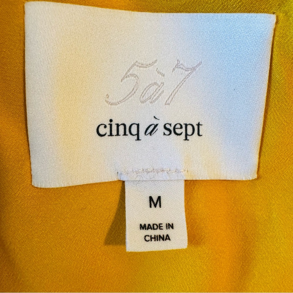 Cinq à Sept Mathieu Velvet Utility Jacket in Sunflower, Size‎ Medium, EXCELLENT - Picture 8 of 17